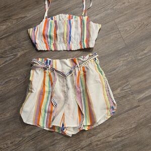 Lemlem Colorful Striped Two Piece Set